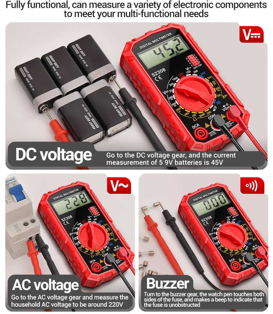 ANENG SZ308 Digital Multimeter AC/DC Tester
