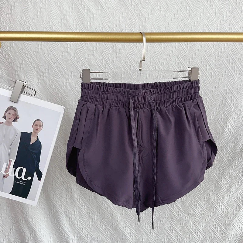 Double-Layer Quick-Dry Yoga Shorts