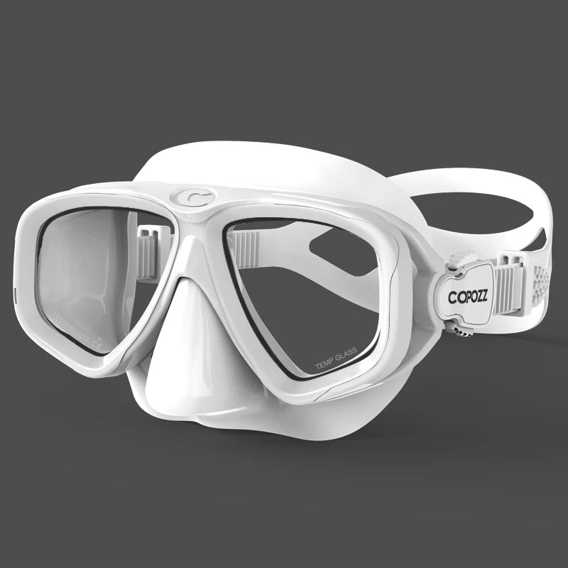 COPOZZ 2025 Scuba Diving Mask Set Anti Fog Goggles with Snorkel Glasses Tube Adjustable Strap for Women Men Adult Swimming Mask