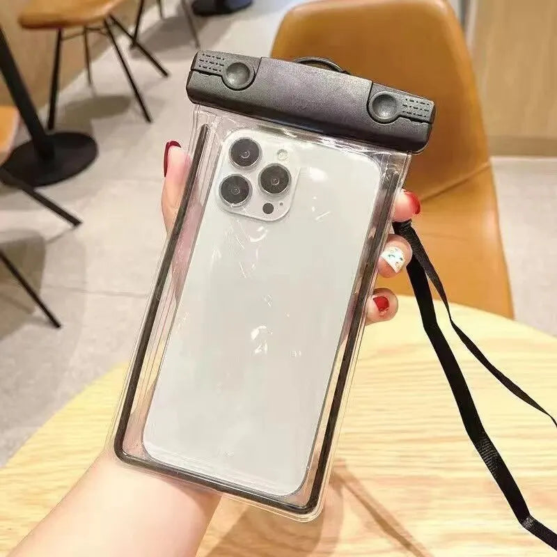 Universal Waterproof Phone Pouch with Lanyard — Touchscreen-Compatible
