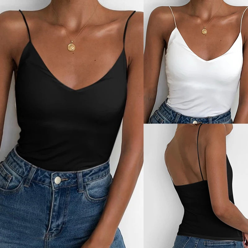 Sleeveless Cami Tank Top