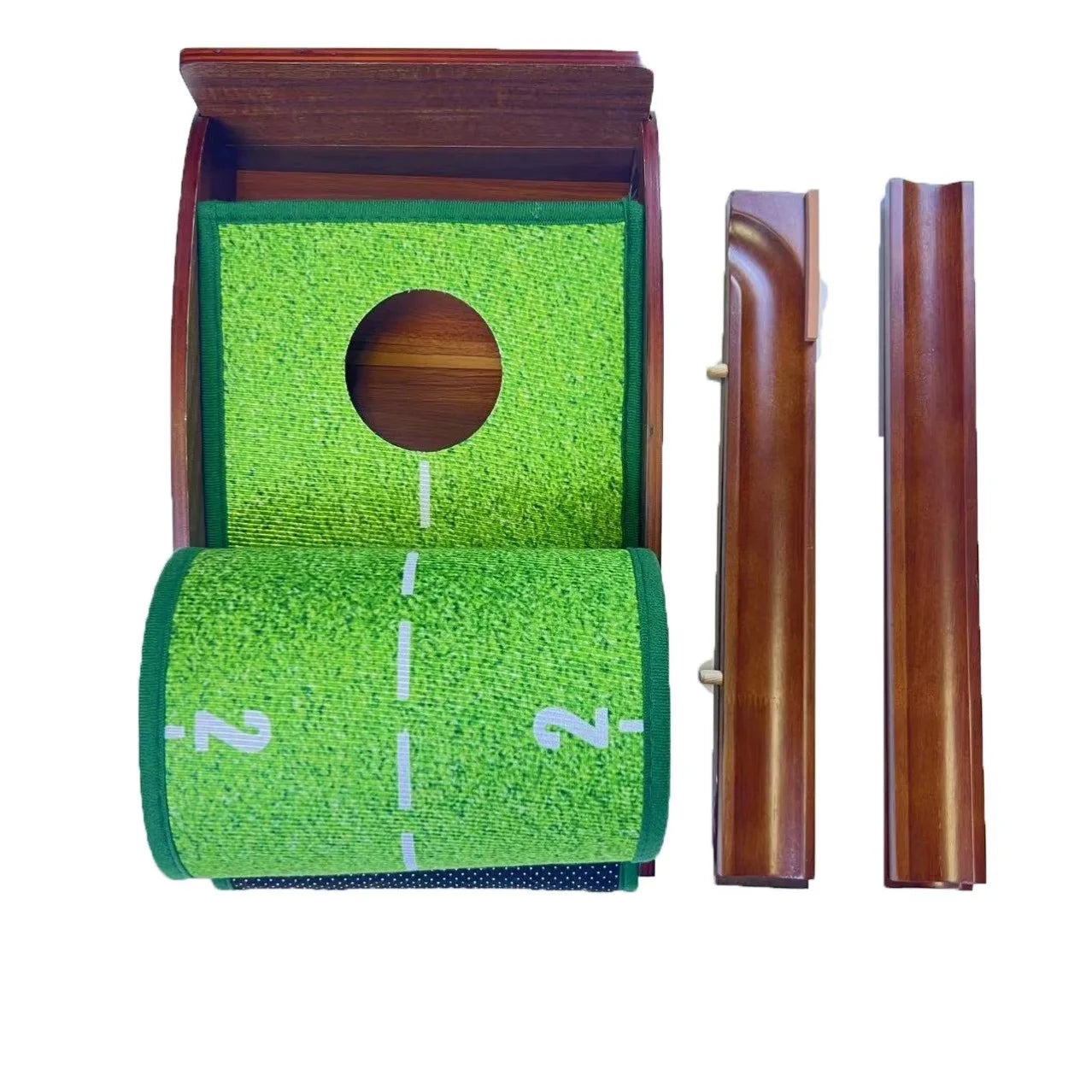 Golf Putting Mat with Automatic Ball Return