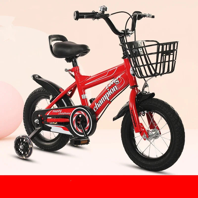 Children Toddler Bicycle Multiple Sizes Boys Girls Adjustable Height Detachable Basket Kid Bike For 2-7 Years Old Outdoor Use