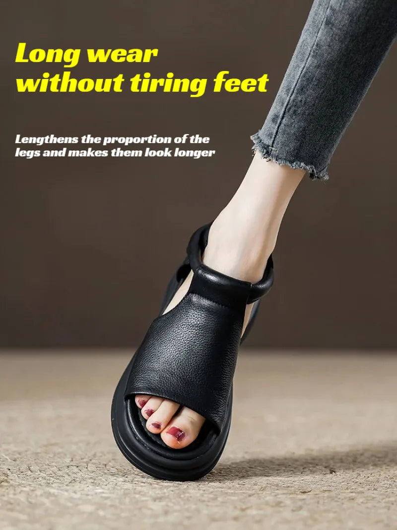 Women's Thick-Soled Height-Increasing Retro Sandals