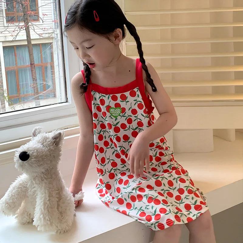 Rabbit Kids Cotton Nightdress Little Teen Girl Pajamas Dresses Children Summer Nightgowns Home Clothes Kids Sleepwear Gecelik
