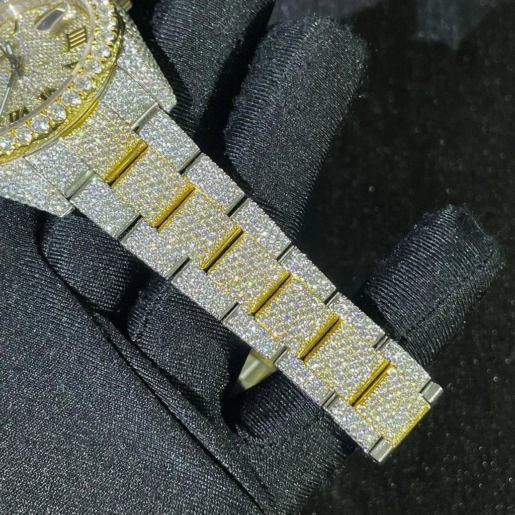 Custom VVS1 Moissanite Hip Hop Square Watch — Unisex, Mechanical