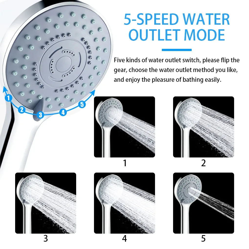 Bathroom 5-Mode Handheld Shower Head