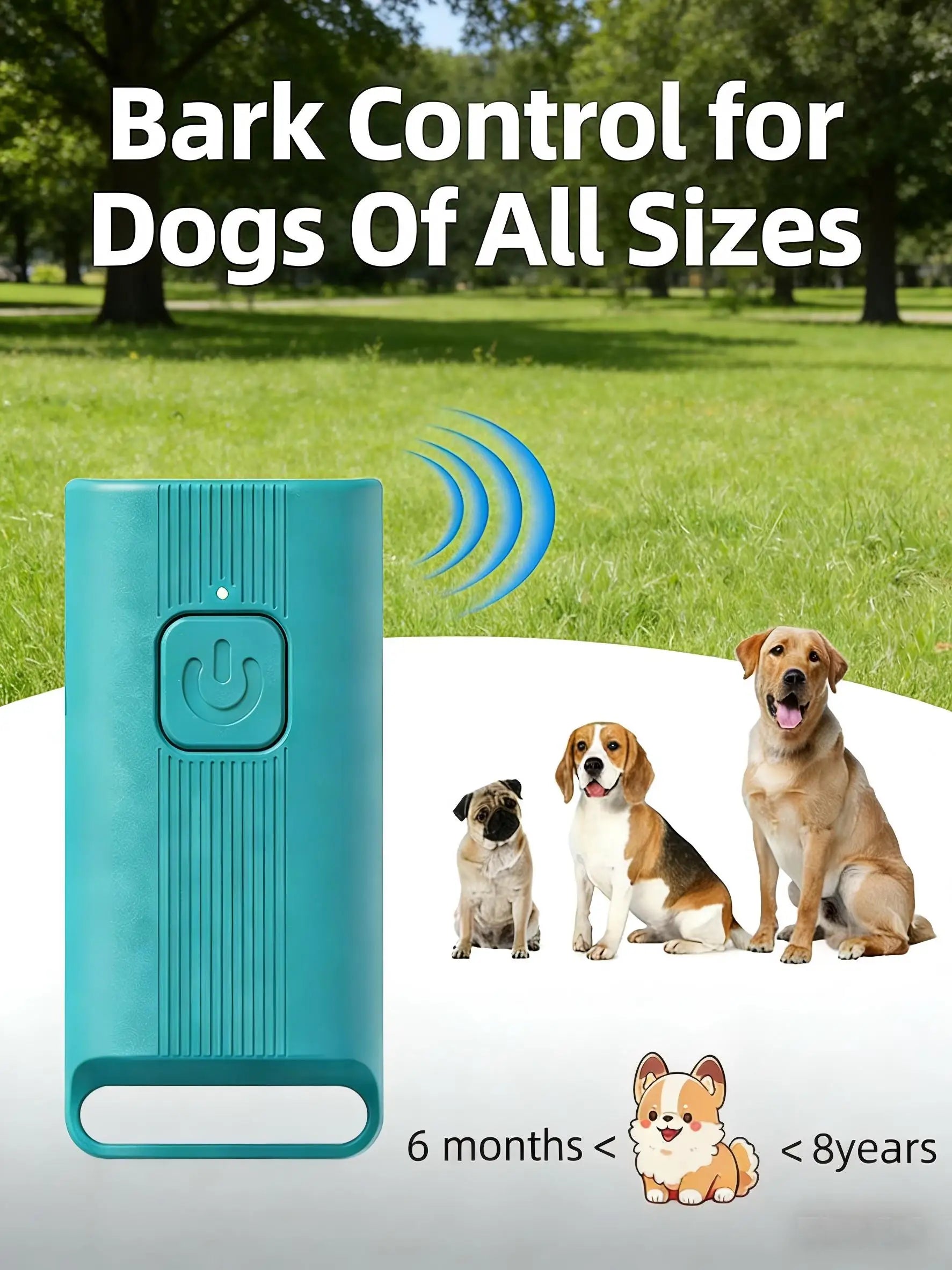 Ultrasonic Dog Repellent Device - Handheld Anti-Barking Bright Ultrasonic Dog Repellent Device with USB Charging