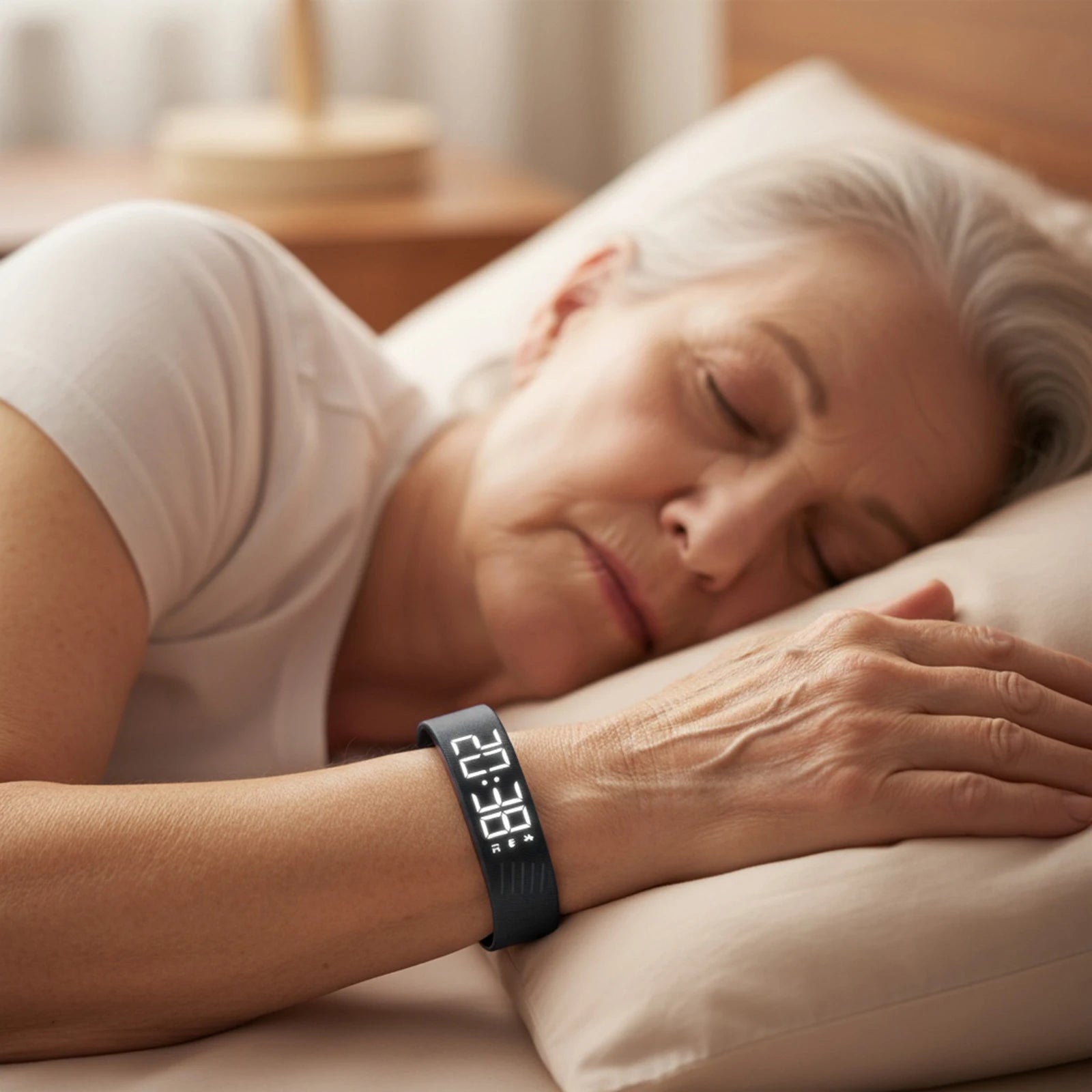 Silent Vibrating Alarm Wristband — Waterproof Step Counter for Students