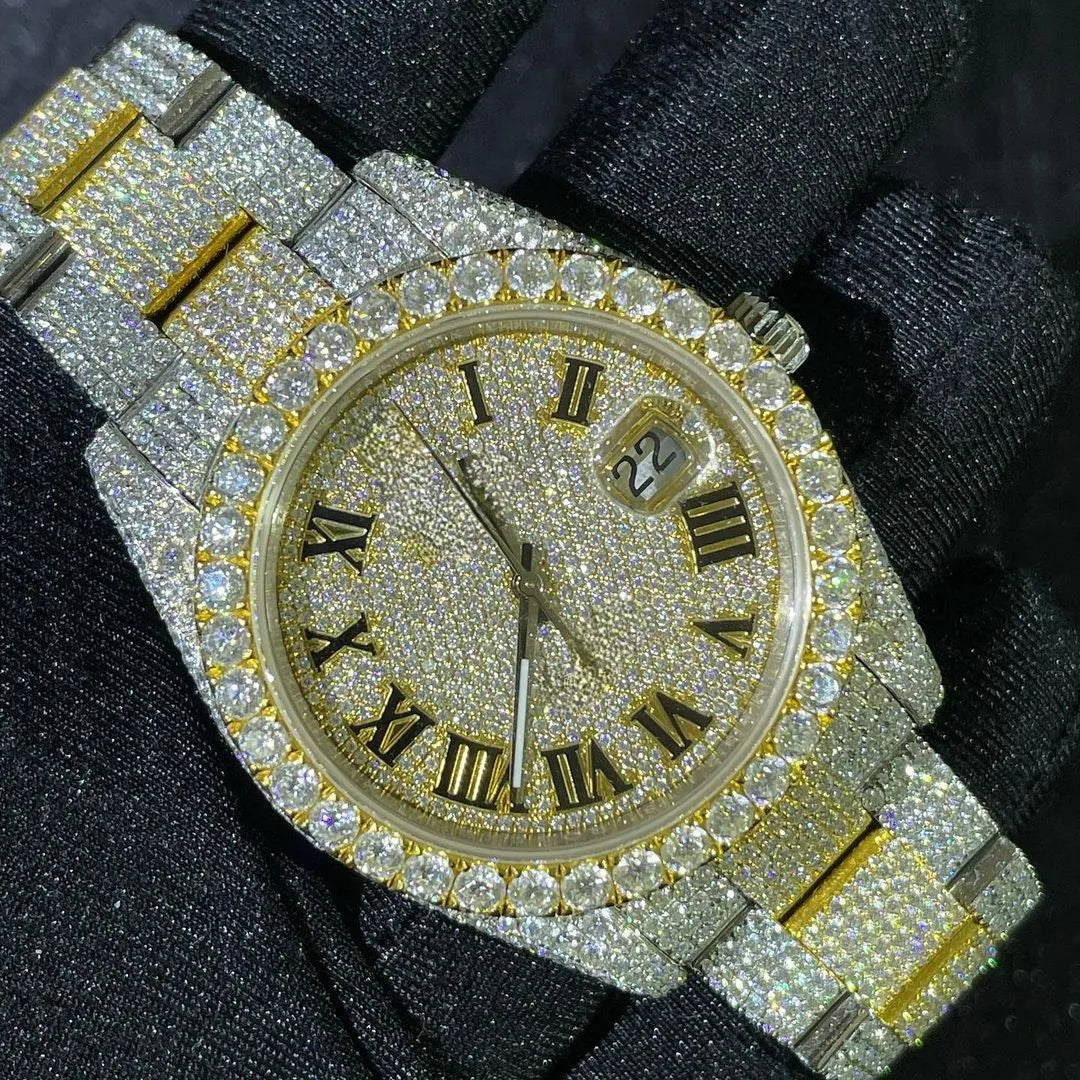 Custom VVS1 Moissanite Hip Hop Square Watch — Unisex, Mechanical
