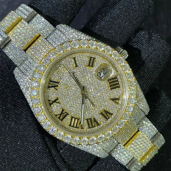 Custom VVS1 Moissanite Hip Hop Square Watch — Unisex, Mechanical