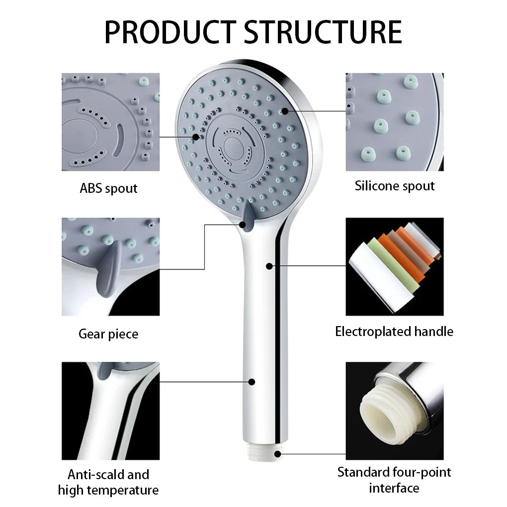 Bathroom 5-Mode Handheld Shower Head