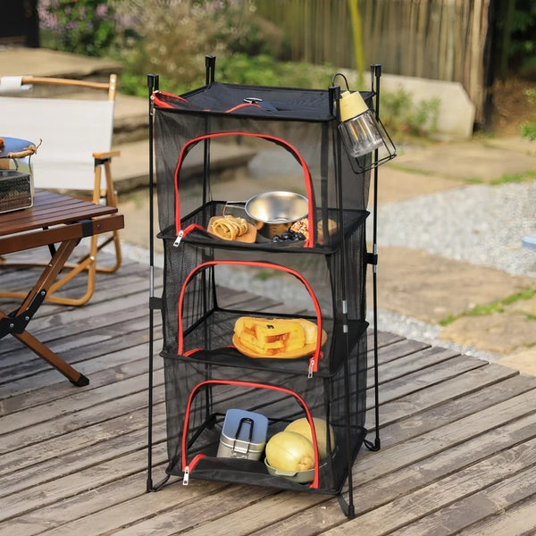 Camping Tableware Hanging Mesh Drying Net