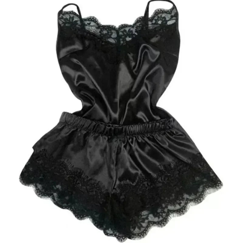 Lace Cami Top & Shorts Pajama Set