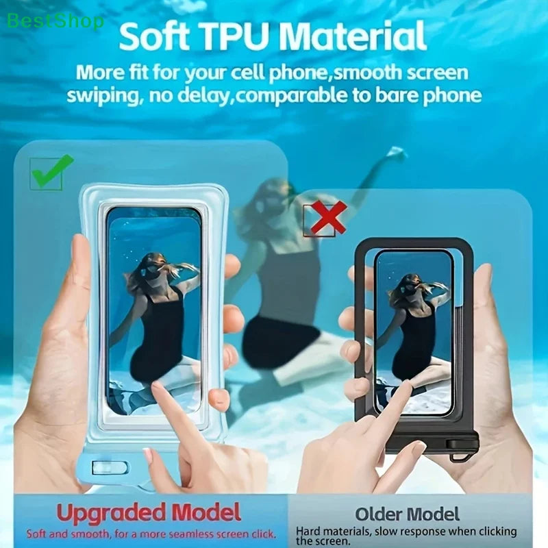 Floating Waterproof Phone Pouch with Lanyard — Beach & Pool Safe