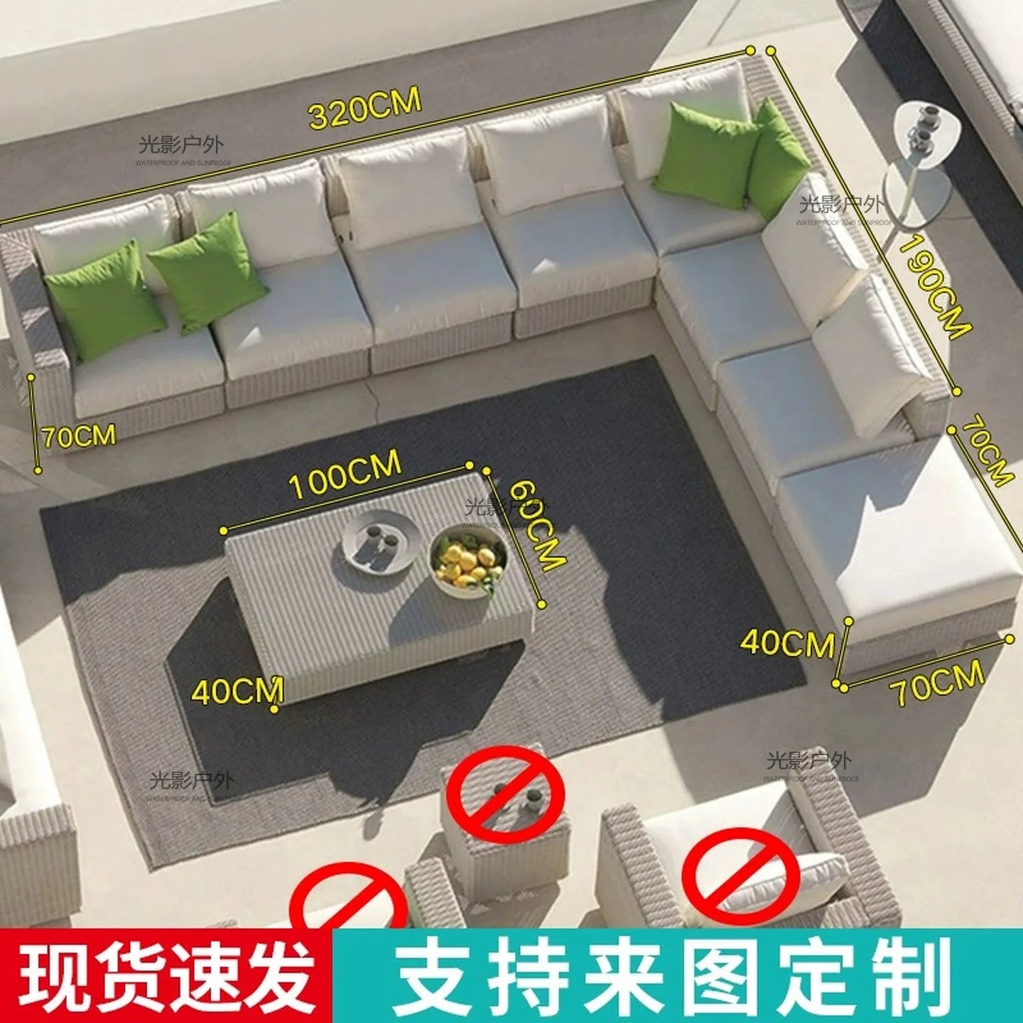 Outdoor Rattan Garden Furniture Sets Sofa Modern Luxury Metal Garden Furniture Sets Storage Table Conjunto Trendy Furniture