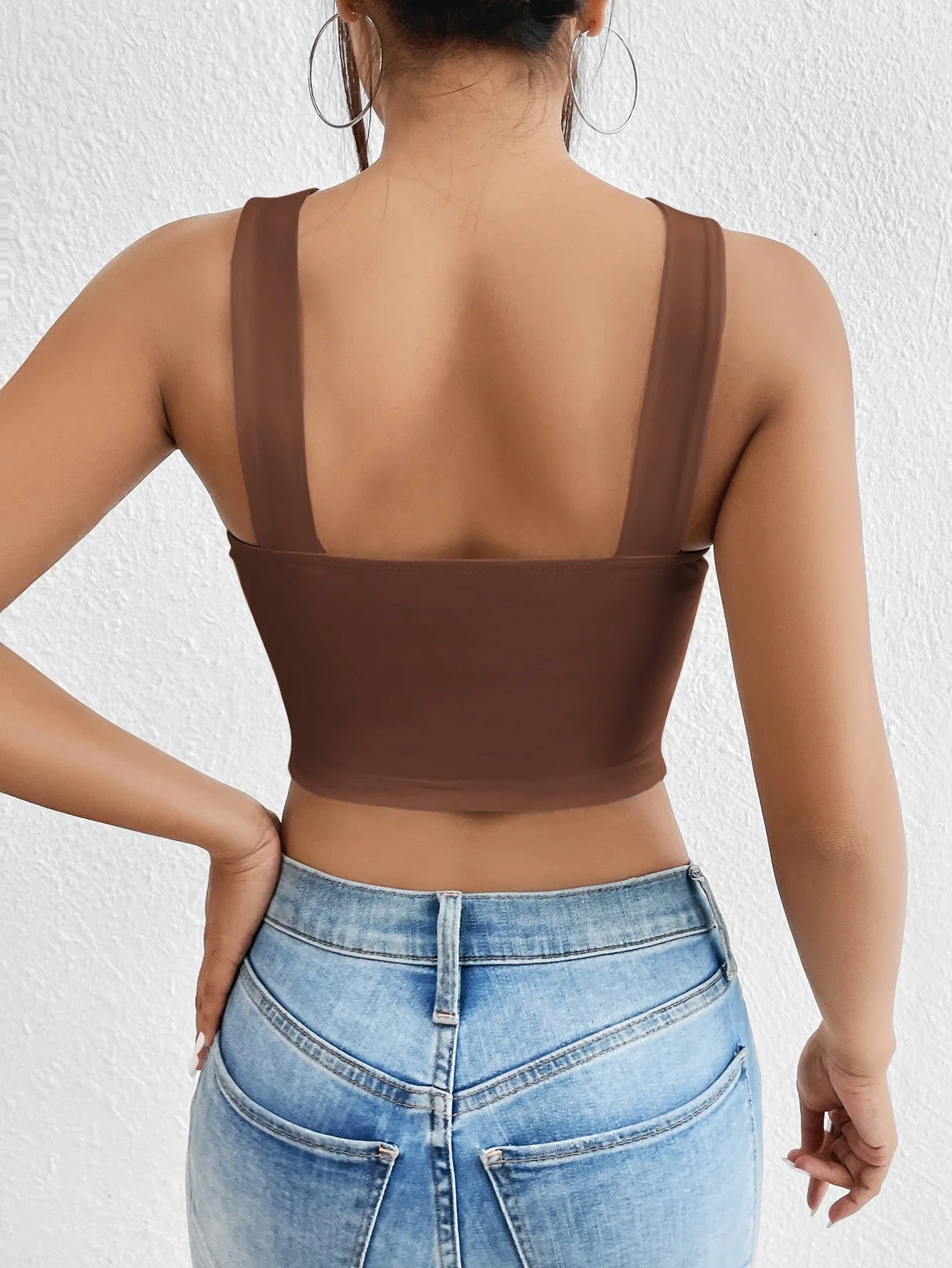 Solid Halter Crop Top