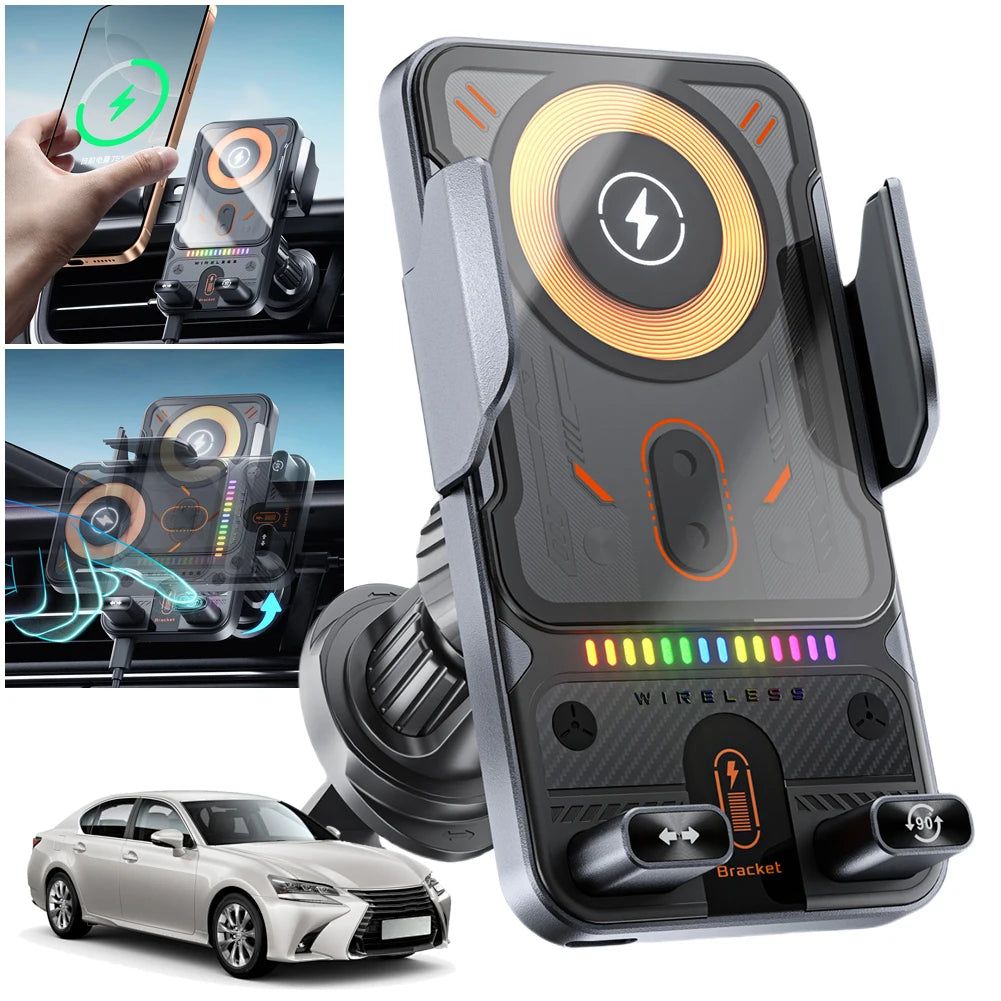Car Wireless Charger Phone Mount Air Vent