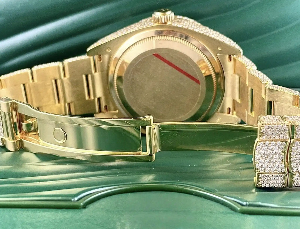 Custom Iced Out Moissanite Mechanical Watch — 44mm, Auto Date