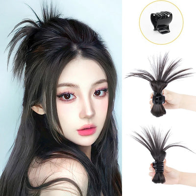 Sunslymei Synthetic Half-tie Claw Hair Crab Clip Wig Clip High Ponytail Hair Accessories