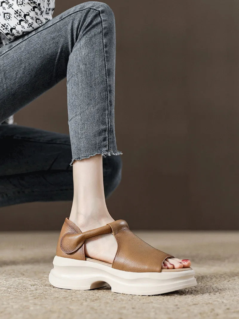 Women's Thick-Soled Height-Increasing Retro Sandals