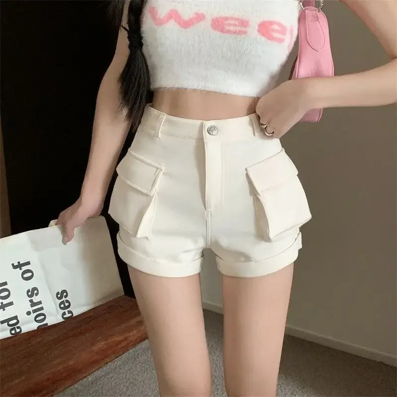 High-Waist Skinny Shorts