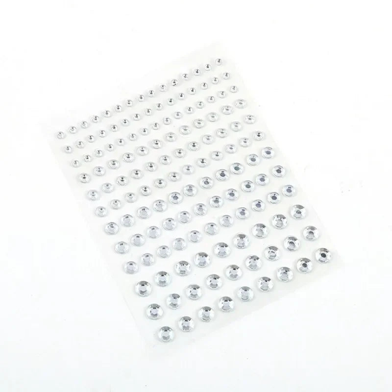 3D Sexy Face Tattoo Stickers Temporary Tattoos Glitter Fake Tattoo Rhinestones Masquerade for Women Party Face Jewels Tattoo