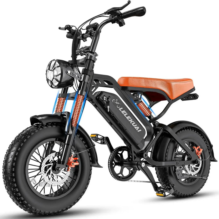1200W Fat Tire Electric Bike | 28MPH, 48V 18Ah Battery, Retro Style