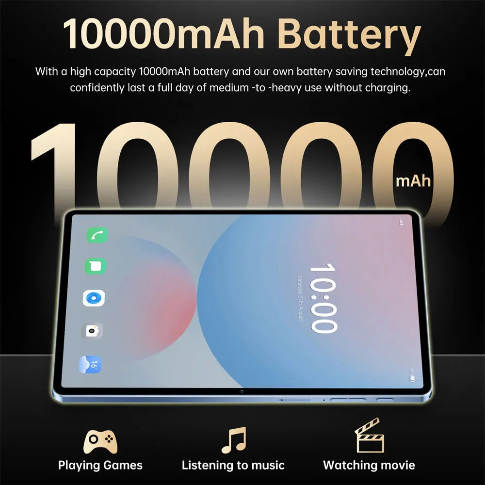Upgraded Pad 16 Pro Tablet Android 15 Global Version 22GB+2TB 10.1" Children's Kids Tab 10000mAh Original 5G Dual SIM Tablet PC