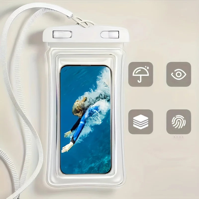 Waterproof Phone Pouch 3D Design — Fits 8-Inch Smartphones (Case-Friendly)