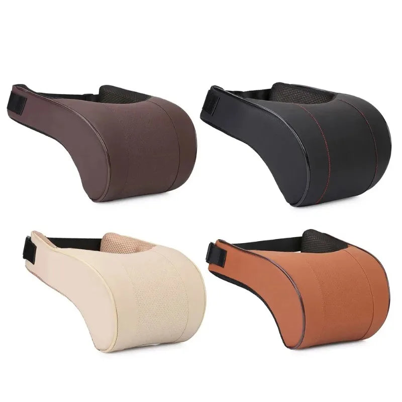 2025 Memory Foam Car Neck Pillow – PU Leather Headrest Cushion for Comfortable Driving, Seat Headrest Pad for Auto Interior