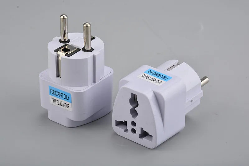 Universal EU Plug Travel Adapter — Convert US/UK/AU/KR Plugs to EU
