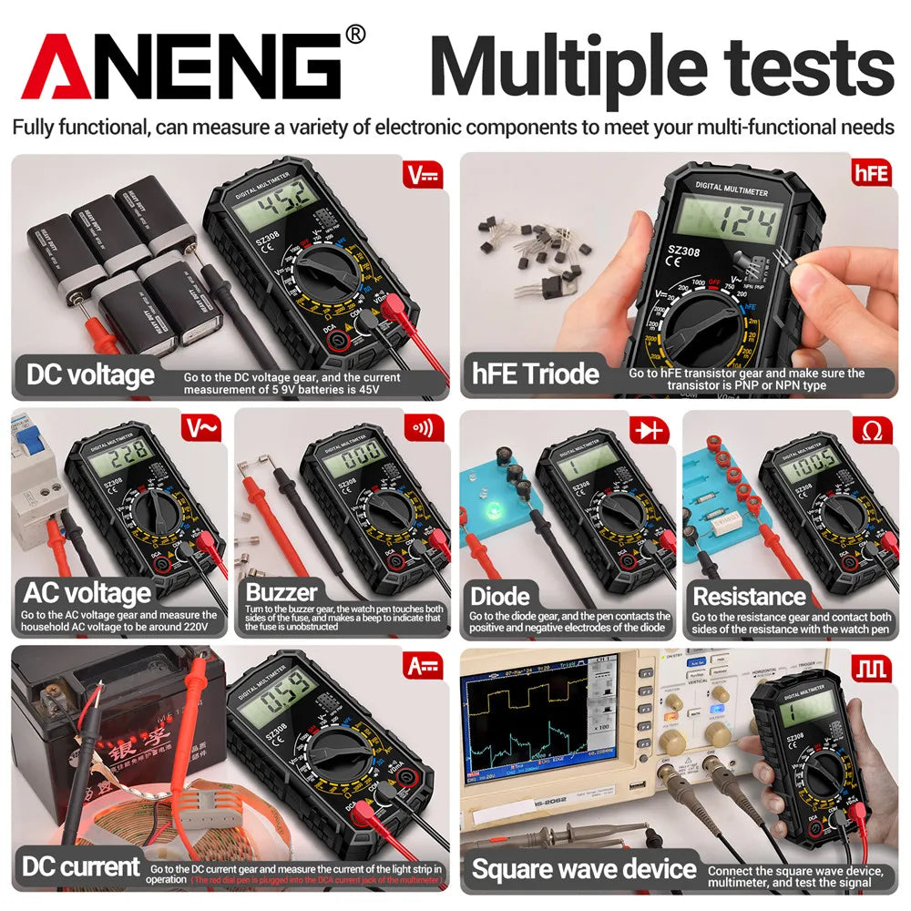 ANENG SZ308 Digital Multimeter AC/DC Tester