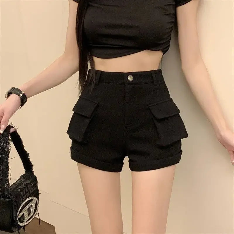 High-Waist Skinny Shorts