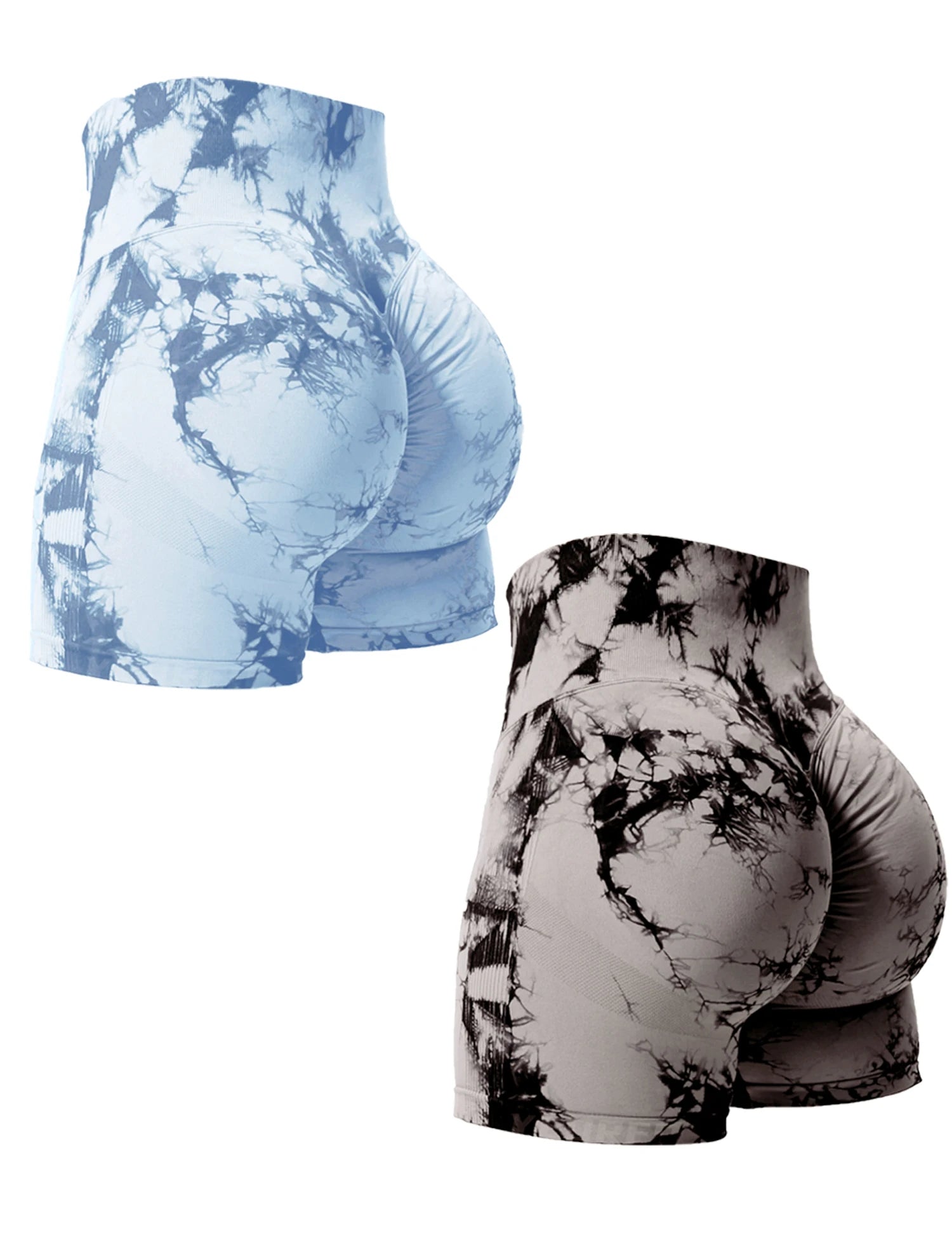 Tie-Dye Butt-Lifting Gym Shorts (2-Pack)
