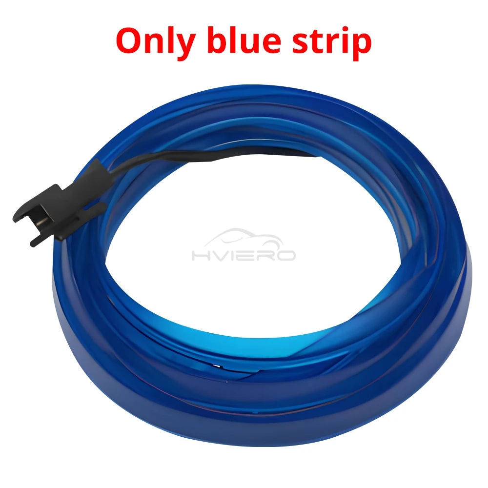 Hot Sale 1/2/3/5M Car Interior Lighting LED Door Strip Decoration Garland Wire Rope Tube Line Flexible Neon Lamps Bar USB Drive