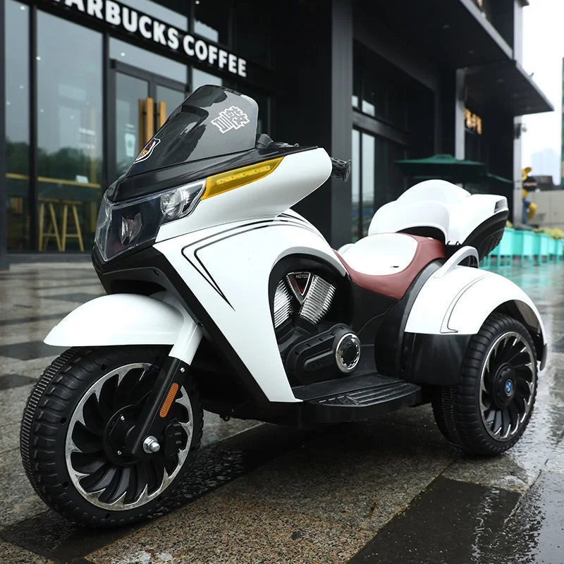 New Children's Electric Motorcycle Ride on 3-12 Years Old Load 50KG Double Kids Tricycle with True Key Start