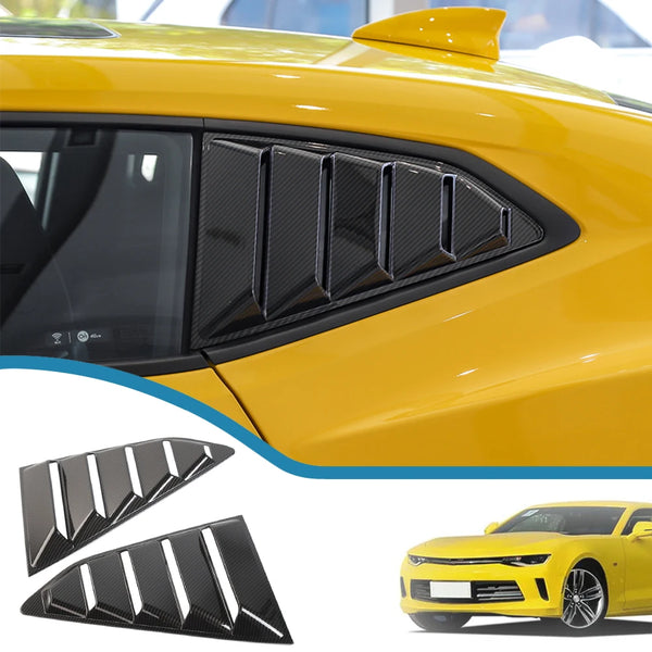 Car Side Rear Window Scoop Louvers Decoration Cover Stickers for Chevrolet Camaro 2017 2018 2019 2020 2021 Exterior Accessories