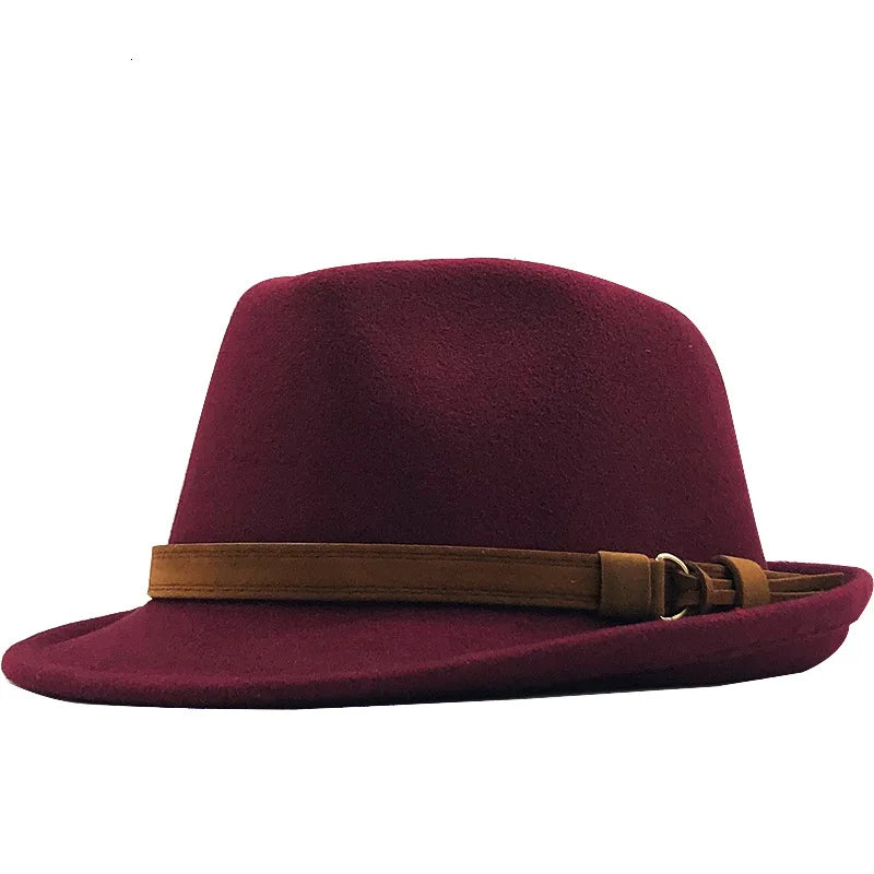Retro Wool Jazz Fedora Hat — British Gentleman Style
