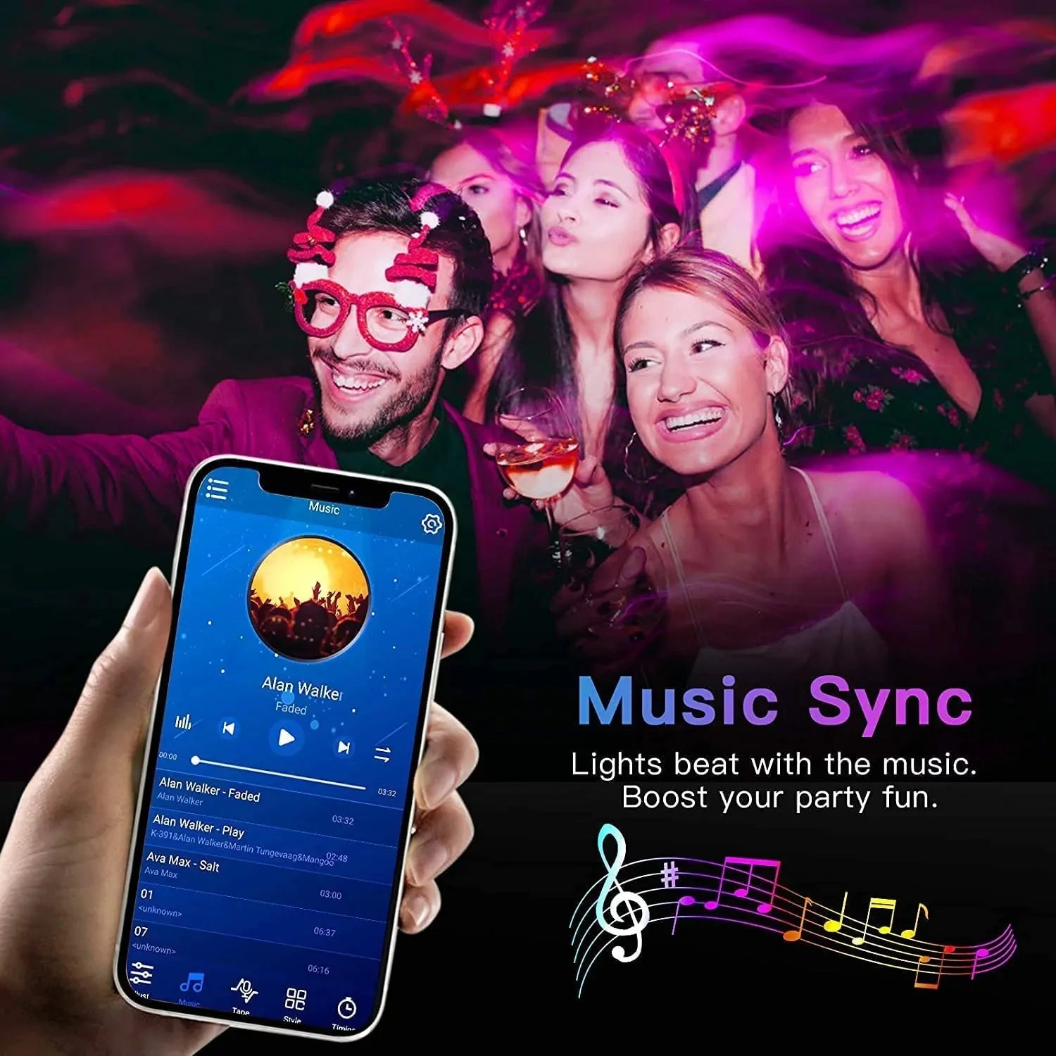 Bluetooth LED Strip Lights RGB App Control
