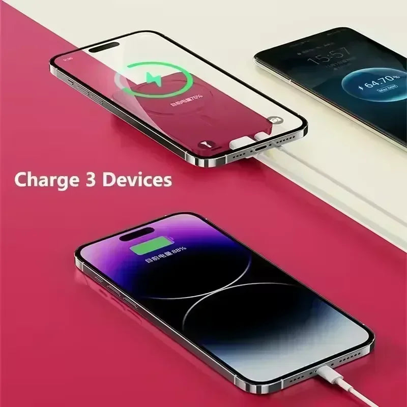 VIVO 500000mAh Wireless Magnetic PowerBank 22.5W Fast Charging Portable External Battery PowerBank Adapter For iPhone Huawei
