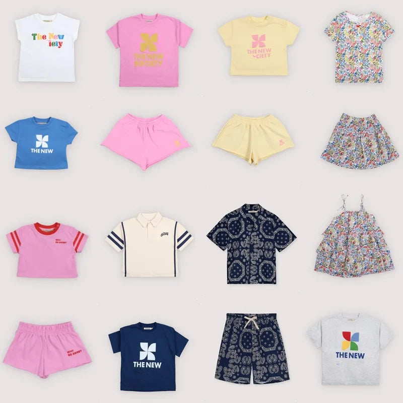 Kids Printed Summer T-Shirt & Skirt Set – Ages 2-10