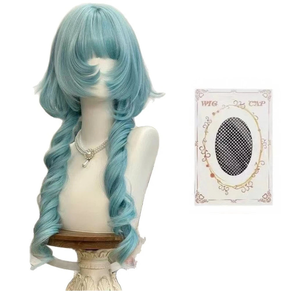 Double Ponytail Long Curly Lolita Cosplay Wig