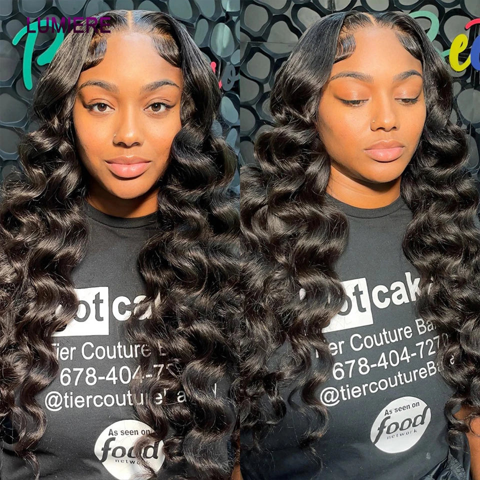 30'' Wholesale Loose Deep Wave Human Hair Bundle With Closure Frontal HD Transparent 100% Raw Virgin Peruvian 16A Hair Extension