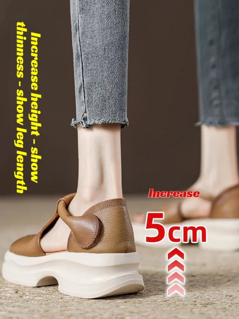 Women's Thick-Soled Height-Increasing Retro Sandals