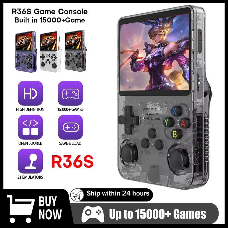 R36S Retro Handheld Game Console 3.5" IPS