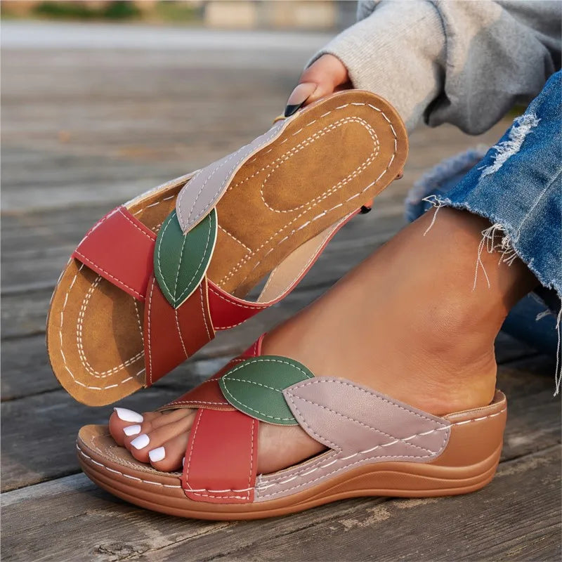 Sandals Women Summer 2026 Fashion Wedge Shoes For Women Retro Women's Sandals Slide Outdoor Female Footwear Sandalias Mujer