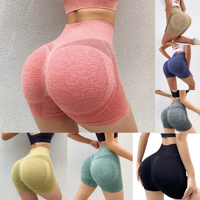 High-Waist Push-Up Cycling Shorts