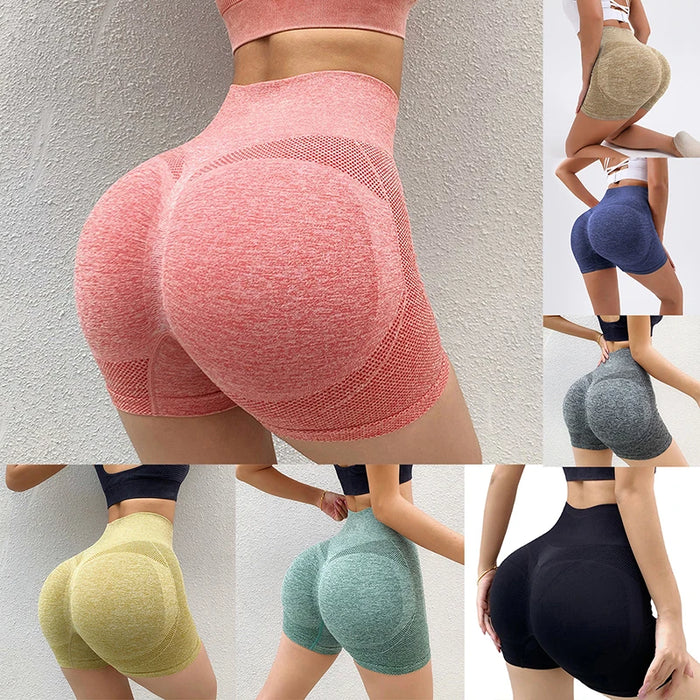 High-Waist Push-Up Cycling Shorts