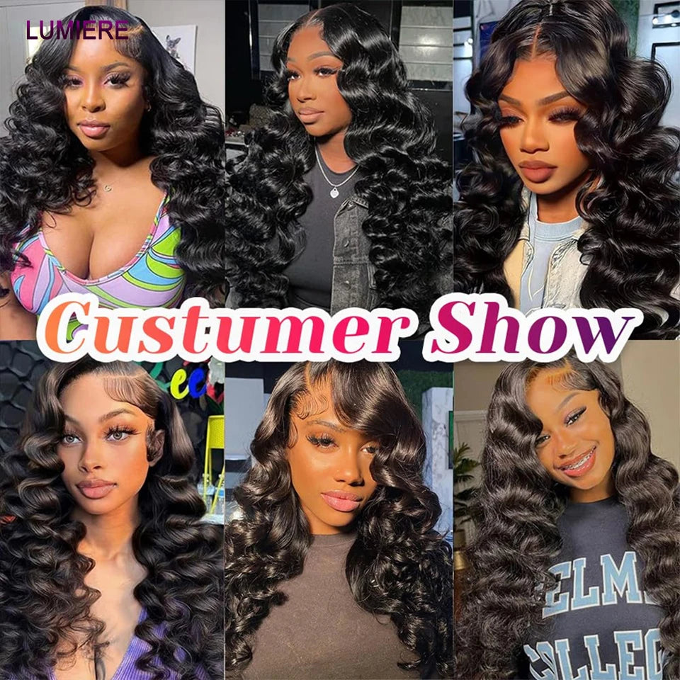30'' Wholesale Loose Deep Wave Human Hair Bundle With Closure Frontal HD Transparent 100% Raw Virgin Peruvian 16A Hair Extension